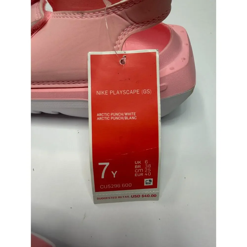 Youth Nike Sandals 7Y Playscape GS Artic Punch Pink Women 8.5
